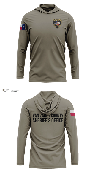 Long Sleeve hooded sunshirt, Van Zandt county sheriff’s office, Police, Teamtime, Team time, sublimation, custom sports apparel, team uniforms, spirit wear, spiritwear, sports uniforms, custom shirts, team store, custom team store, fundraiser sports, apparel fundraiser