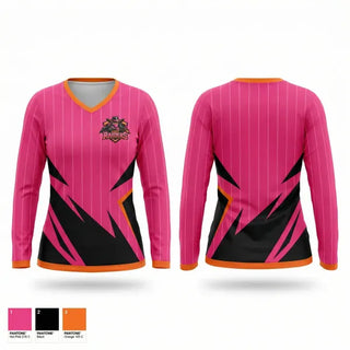 Womens Long Sleeve Vneck Shirt, Lady Raiders, Softball, Teamtime, Team time, sublimation, custom sports apparel, team uniforms, spirit wear, spiritwear, sports uniforms, custom shirts, team store, custom team store, fundraiser sports, apparel fundraiser