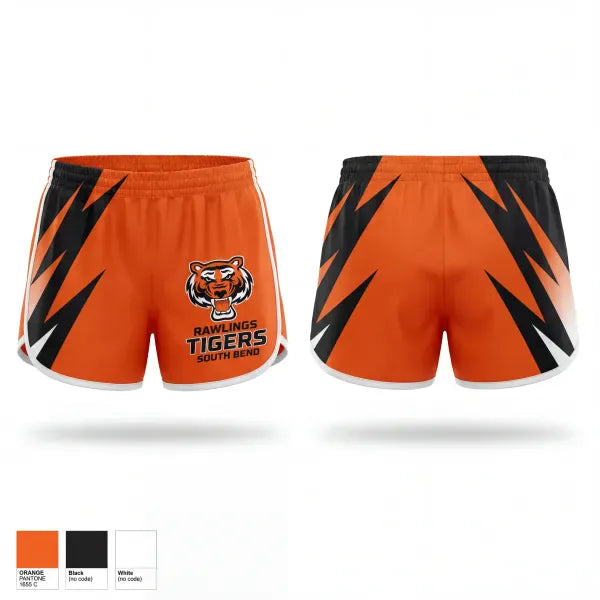 Womens Shorts, Rawlings Tigers South Bend, Baseball, Teamtime, Team time, sublimation, custom sports apparel, team uniforms, spirit wear, spiritwear, sports uniforms, custom shirts, team store, custom team store, fundraiser sports, apparel fundraiser