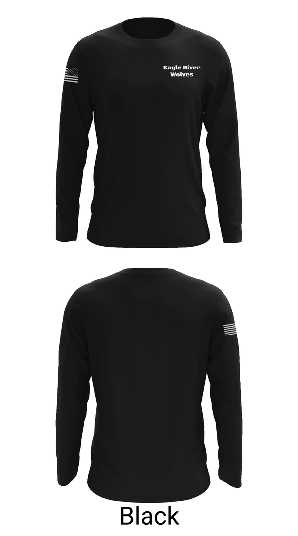 Long Sleeve Performance Shirt, Eagle River Wolves, Baseball, Teamtime, Team time, sublimation, custom sports apparel, team uniforms, spirit wear, spiritwear, sports uniforms, custom shirts, team store, custom team store, fundraiser sports, apparel fundraiser