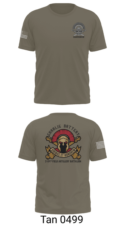 Charlie BTRY 2-114th FA 81101769 Short Sleeve Performance Shirt - 72