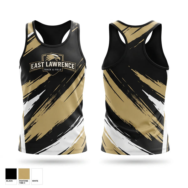 Mens Track Singlet, East Lawrence, Track & Field, Teamtime, Team time, sublimation, custom sports apparel, team uniforms, spirit wear, spiritwear, sports uniforms, custom shirts, team store, custom team store, fundraiser sports, apparel fundraiser