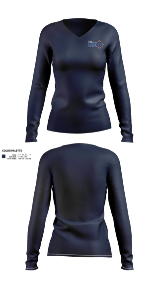 Womens Long Sleeve Vneck Shirt, The HUB, , Teamtime, Team time, sublimation, custom sports apparel, team uniforms, spirit wear, spiritwear, sports uniforms, custom shirts, team store, custom team store, fundraiser sports, apparel fundraiser