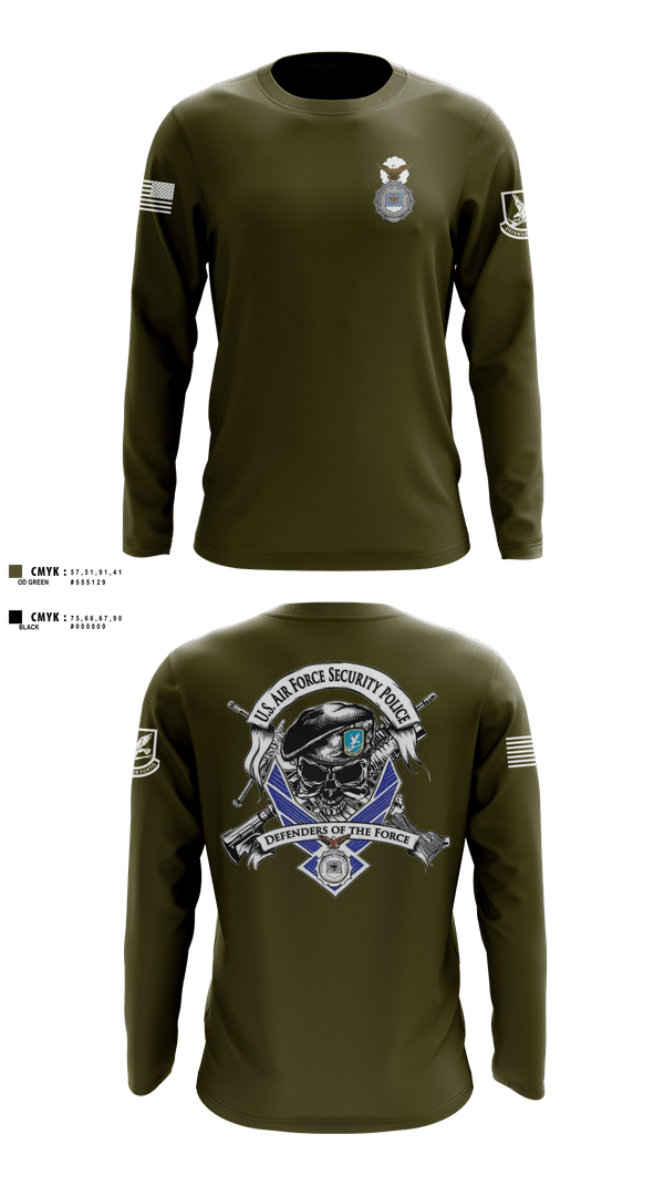 Long Sleeve Performance Shirt, 101st security forces, Air Force, Teamtime, Team time, sublimation, custom sports apparel, team uniforms, spirit wear, spiritwear, sports uniforms, custom shirts, team store, custom team store, fundraiser sports, apparel fundraiser