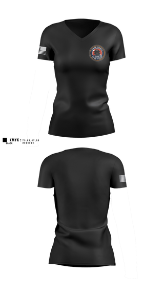 Womens Short Sleeve Vneck Shirt, Osage County Dive Team, Fire Department, Teamtime, Team time, sublimation, custom sports apparel, team uniforms, spirit wear, spiritwear, sports uniforms, custom shirts, team store, custom team store, fundraiser sports, apparel fundraiser