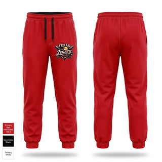 Sweatpants, Texas legacy, Softball, Teamtime, Team time, sublimation, custom sports apparel, team uniforms, spirit wear, spiritwear, sports uniforms, custom shirts, team store, custom team store, fundraiser sports, apparel fundraiser