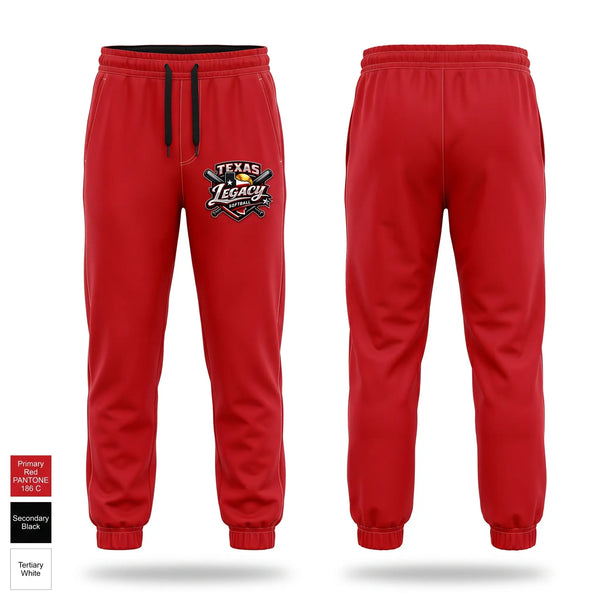 Sweatpants, Texas legacy, Softball, Teamtime, Team time, sublimation, custom sports apparel, team uniforms, spirit wear, spiritwear, sports uniforms, custom shirts, team store, custom team store, fundraiser sports, apparel fundraiser