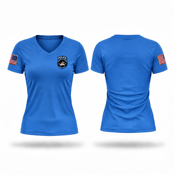 Womens Short Sleeve Vneck Shirt, NYPD - Special Frauds Squad, Police, Teamtime, Team time, sublimation, custom sports apparel, team uniforms, spirit wear, spiritwear, sports uniforms, custom shirts, team store, custom team store, fundraiser sports, apparel fundraiser
