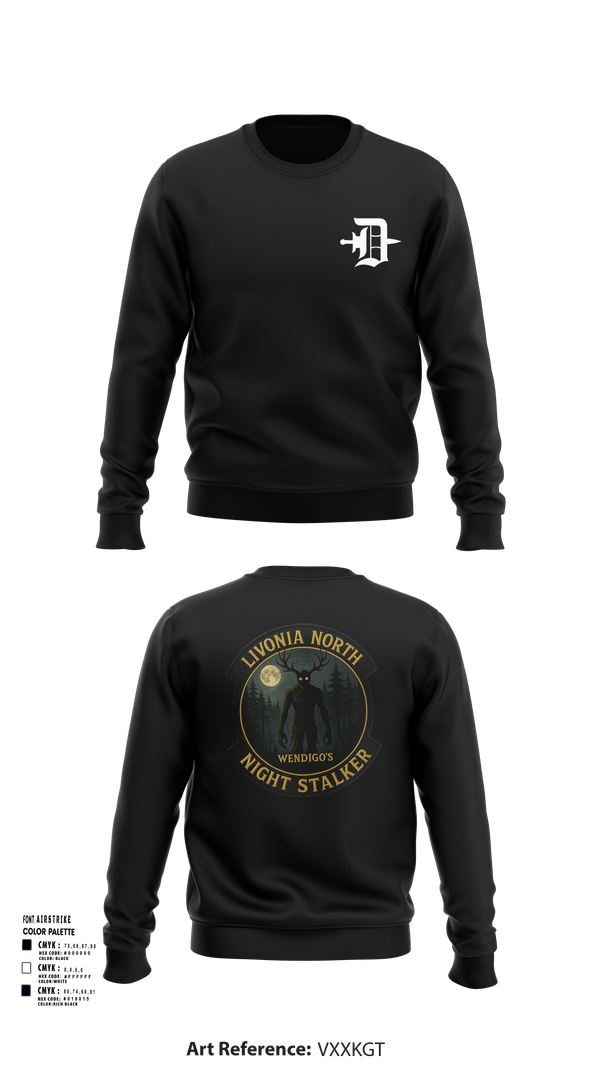 Crew Neck Sweatshirt, Livonia North Recruiting Station, , Teamtime, Team time, sublimation, custom sports apparel, team uniforms, spirit wear, spiritwear, sports uniforms, custom shirts, team store, custom team store, fundraiser sports, apparel fundraiser