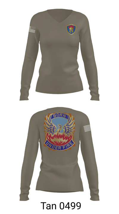 HHC/128th Aviation Brigade 36515709 Women's Long Sleeve V-neck Shirt - 77