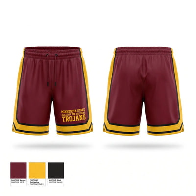 Minnesota State Academy for the Deaf Trojans Athletic Shorts With Pockets - 1