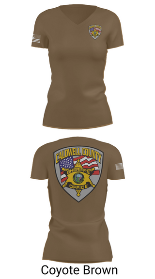Womens Short Sleeve Vneck Shirt, Caldwell County Sheriff's Office, , Teamtime, Team time, sublimation, custom sports apparel, team uniforms, spirit wear, spiritwear, sports uniforms, custom shirts, team store, custom team store, fundraiser sports, apparel fundraiser