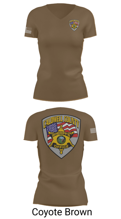Caldwell County Sheriff's Office 64628956 Women's Short Sleeve V-neck Shirt - 8
