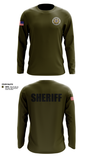 Long Sleeve Performance Shirt, Costilla County Sheriff's Office, Police, Teamtime, Team time, sublimation, custom sports apparel, team uniforms, spirit wear, spiritwear, sports uniforms, custom shirts, team store, custom team store, fundraiser sports, apparel fundraiser