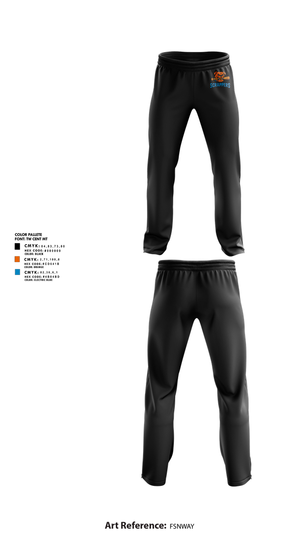 Sweatpants, Scrappers, Baseball, Teamtime, Team time, sublimation, custom sports apparel, team uniforms, spirit wear, spiritwear, sports uniforms, custom shirts, team store, custom team store, fundraiser sports, apparel fundraiser