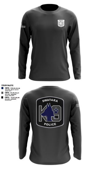 Long Sleeve Performance Shirt, Swatara K9, Police, Teamtime, Team time, sublimation, custom sports apparel, team uniforms, spirit wear, spiritwear, sports uniforms, custom shirts, team store, custom team store, fundraiser sports, apparel fundraiser