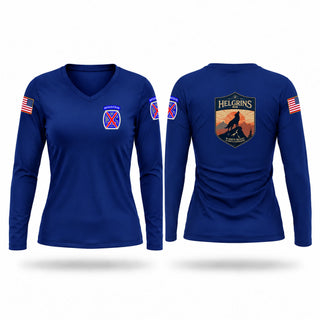 Womens Long Sleeve Vneck Shirt, Headquarters and Distribution Company, Army, Teamtime, Team time, sublimation, custom sports apparel, team uniforms, spirit wear, spiritwear, sports uniforms, custom shirts, team store, custom team store, fundraiser sports, apparel fundraiser