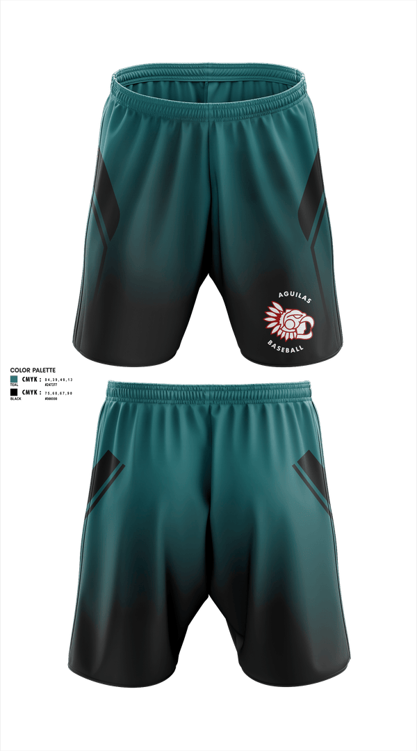 Athletic Shorts With Pockets, aguilas, Baseball, Teamtime, Team time, sublimation, custom sports apparel, team uniforms, spirit wear, spiritwear, sports uniforms, custom shirts, team store, custom team store, fundraiser sports, apparel fundraiser