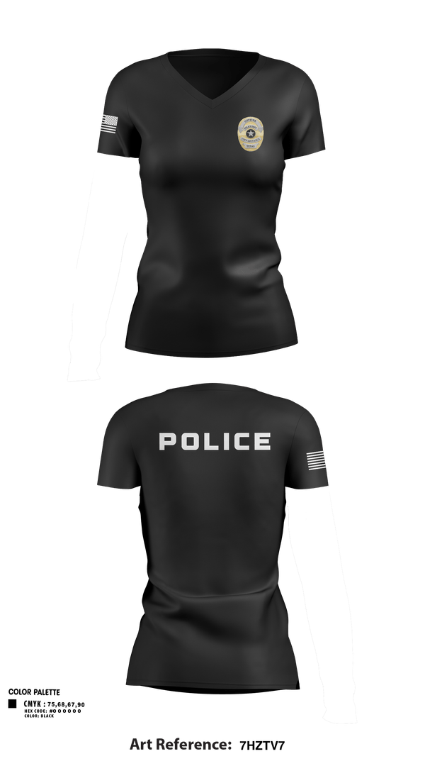Womens Short Sleeve Vneck Shirt, Police, Police, Teamtime, Team time, sublimation, custom sports apparel, team uniforms, spirit wear, spiritwear, sports uniforms, custom shirts, team store, custom team store, fundraiser sports, apparel fundraiser