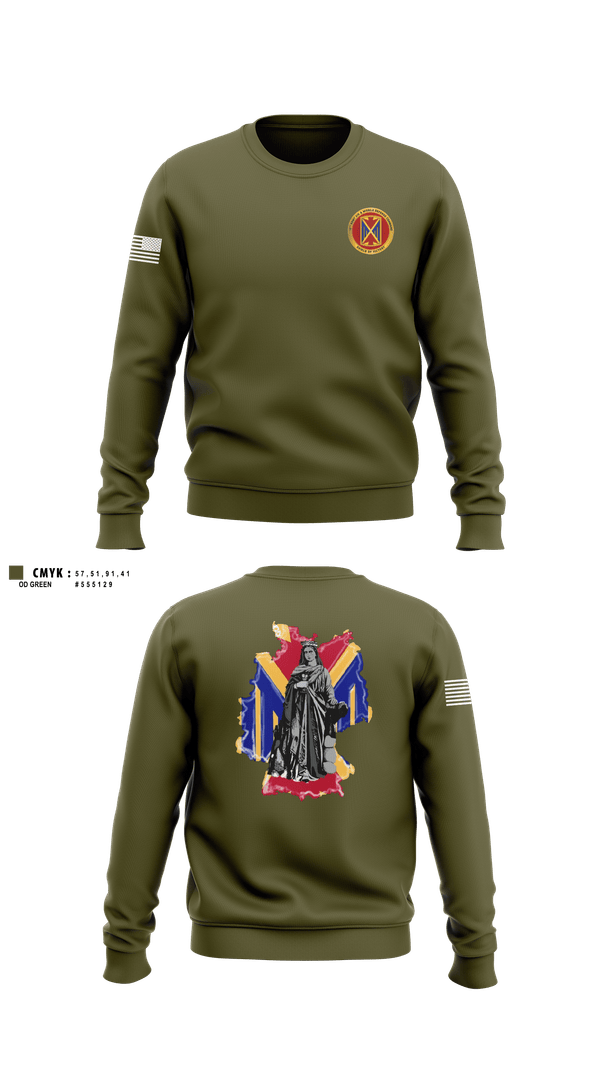Crew Neck Sweatshirt, 10th AAMDC, Army, Teamtime, Team time, sublimation, custom sports apparel, team uniforms, spirit wear, spiritwear, sports uniforms, custom shirts, team store, custom team store, fundraiser sports, apparel fundraiser