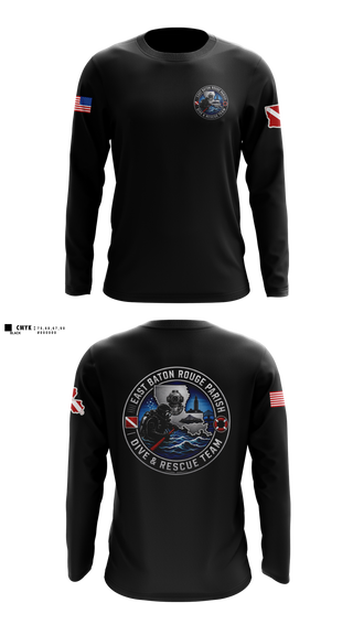 Long Sleeve Performance Shirt, East Baton Rouge Parish Dive & Rescue Team, Fire Department, Teamtime, Team time, sublimation, custom sports apparel, team uniforms, spirit wear, spiritwear, sports uniforms, custom shirts, team store, custom team store, fundraiser sports, apparel fundraiser