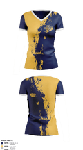 Lady wolverines 18978439 Women's Short Sleeve V-neck Shirt - 1