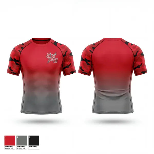 Short Sleeve Rash Guard Shirt, SJCC Wrestling, Wrestling, Teamtime, Team time, sublimation, custom sports apparel, team uniforms, spirit wear, spiritwear, sports uniforms, custom shirts, team store, custom team store, fundraiser sports, apparel fundraiser