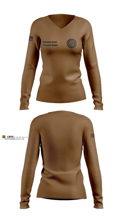 NEMESIS 50691767 Women's Long Sleeve V-neck Shirt - 100