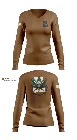 Womens Long Sleeve Vneck Shirt, Mobile County Sheriff’s Office, Police, Teamtime, Team time, sublimation, custom sports apparel, team uniforms, spirit wear, spiritwear, sports uniforms, custom shirts, team store, custom team store, fundraiser sports, apparel fundraiser