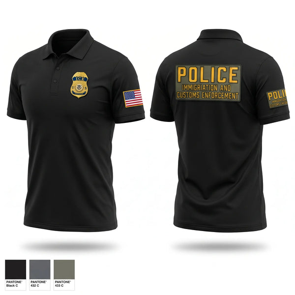 Short Sleeve Performance Polo, DHS/ICE, Police, Teamtime, Team time, sublimation, custom sports apparel, team uniforms, spirit wear, spiritwear, sports uniforms, custom shirts, team store, custom team store, fundraiser sports, apparel fundraiser