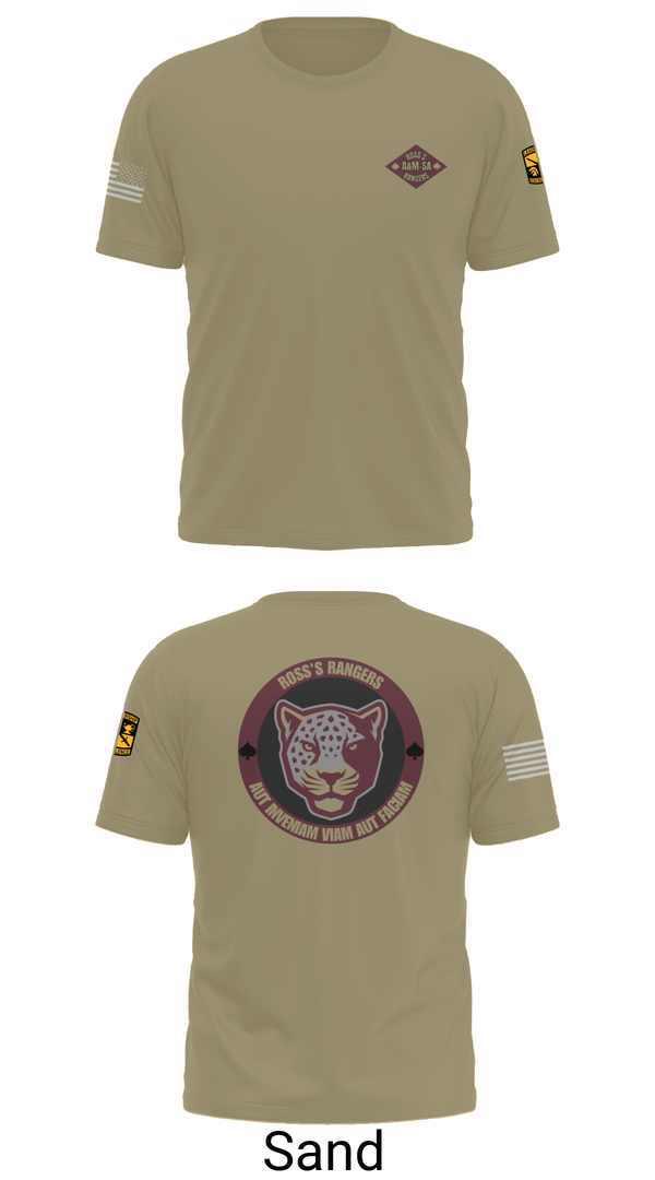Short Sleeve Performance Shirt, Ross Rangers, Army, Teamtime, Team time, sublimation, custom sports apparel, team uniforms, spirit wear, spiritwear, sports uniforms, custom shirts, team store, custom team store, fundraiser sports, apparel fundraiser