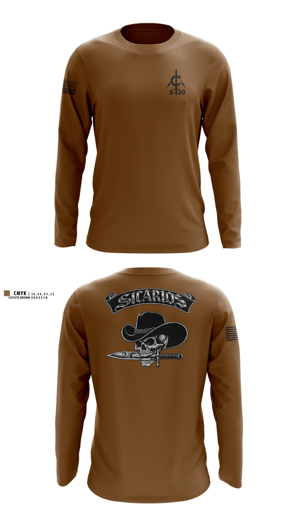 Long Sleeve Performance Shirt, 2/C Sicarios, Army, Teamtime, Team time, sublimation, custom sports apparel, team uniforms, spirit wear, spiritwear, sports uniforms, custom shirts, team store, custom team store, fundraiser sports, apparel fundraiser