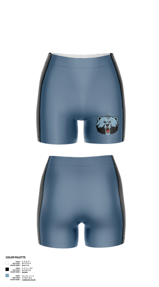 Womens Compression Shorts, Livingstone College Blue Bears, Track & Field, Teamtime, Team time, sublimation, custom sports apparel, team uniforms, spirit wear, spiritwear, sports uniforms, custom shirts, team store, custom team store, fundraiser sports, apparel fundraiser
