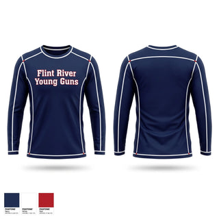 Long Sleeve Performance Shirt, Flint River Young Guns, Baseball, Teamtime, Team time, sublimation, custom sports apparel, team uniforms, spirit wear, spiritwear, sports uniforms, custom shirts, team store, custom team store, fundraiser sports, apparel fundraiser