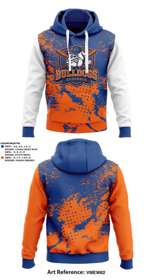 Hoodie, Lucy Addison MS Bulldogs, Baseball, Teamtime, Team time, sublimation, custom sports apparel, team uniforms, spirit wear, spiritwear, sports uniforms, custom shirts, team store, custom team store, fundraiser sports, apparel fundraiser