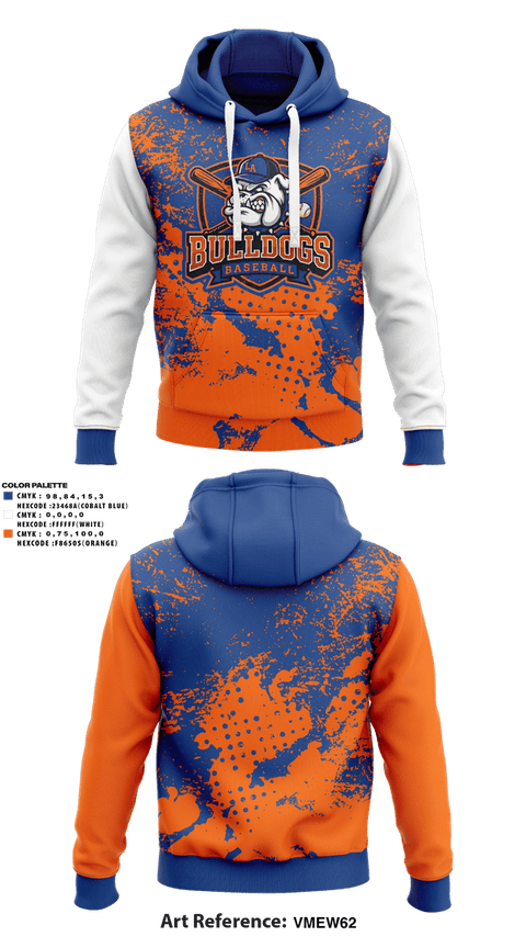 Hoodie, Lucy Addison MS Bulldogs, Baseball, Teamtime, Team time, sublimation, custom sports apparel, team uniforms, spirit wear, spiritwear, sports uniforms, custom shirts, team store, custom team store, fundraiser sports, apparel fundraiser