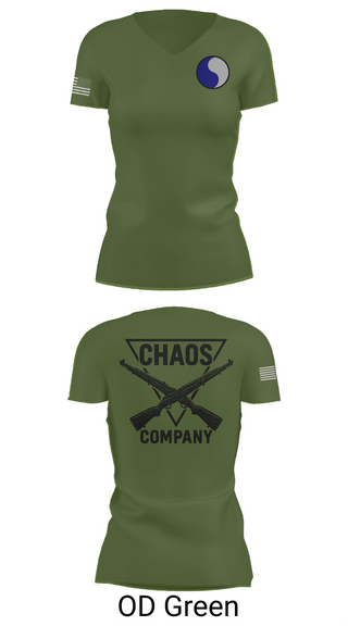 Womens Short Sleeve Vneck Shirt, C-Co 1/116 29th IN BDE, , Teamtime, Team time, sublimation, custom sports apparel, team uniforms, spirit wear, spiritwear, sports uniforms, custom shirts, team store, custom team store, fundraiser sports, apparel fundraiser