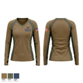 727 Military Police Detachment Women's Long Sleeve V-neck Shirt - 1