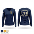 Concord Fire Department 12891860 Women's Long Sleeve V-neck Shirt - 1