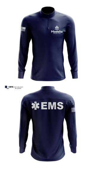 Quarter Zip Jacket, Madelia Health EMS, EMS/EMT, Teamtime, Team time, sublimation, custom sports apparel, team uniforms, spirit wear, spiritwear, sports uniforms, custom shirts, team store, custom team store, fundraiser sports, apparel fundraiser