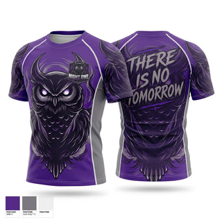 Short Sleeve Rash Guard Shirt, NIGHT OWL WRESTLING, Wrestling, Teamtime, Team time, sublimation, custom sports apparel, team uniforms, spirit wear, spiritwear, sports uniforms, custom shirts, team store, custom team store, fundraiser sports, apparel fundraiser