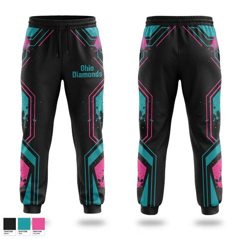 Sweatpants, Ohio Diamonds, Softball, Teamtime, Team time, sublimation, custom sports apparel, team uniforms, spirit wear, spiritwear, sports uniforms, custom shirts, team store, custom team store, fundraiser sports, apparel fundraiser