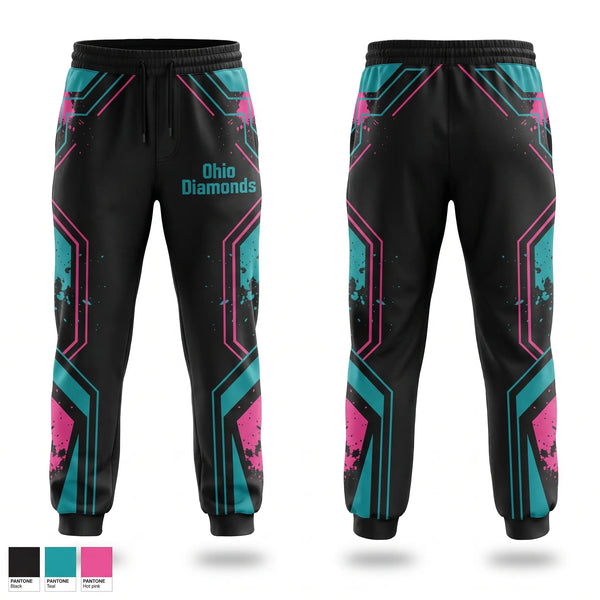 Sweatpants, Ohio Diamonds, Softball, Teamtime, Team time, sublimation, custom sports apparel, team uniforms, spirit wear, spiritwear, sports uniforms, custom shirts, team store, custom team store, fundraiser sports, apparel fundraiser