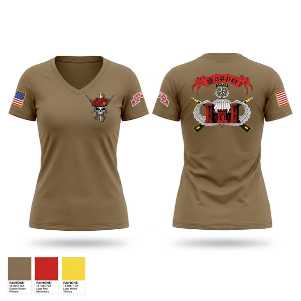 Womens Short Sleeve Vneck Shirt, 541st sapper company, Army, Teamtime, Team time, sublimation, custom sports apparel, team uniforms, spirit wear, spiritwear, sports uniforms, custom shirts, team store, custom team store, fundraiser sports, apparel fundraiser