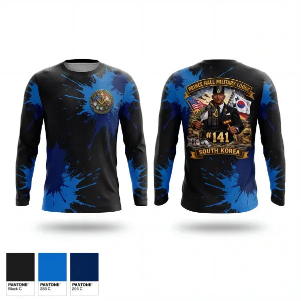 Long Sleeve Performance Shirt, Prince Hall Military Lodge #141, , Teamtime, Team time, sublimation, custom sports apparel, team uniforms, spirit wear, spiritwear, sports uniforms, custom shirts, team store, custom team store, fundraiser sports, apparel fundraiser