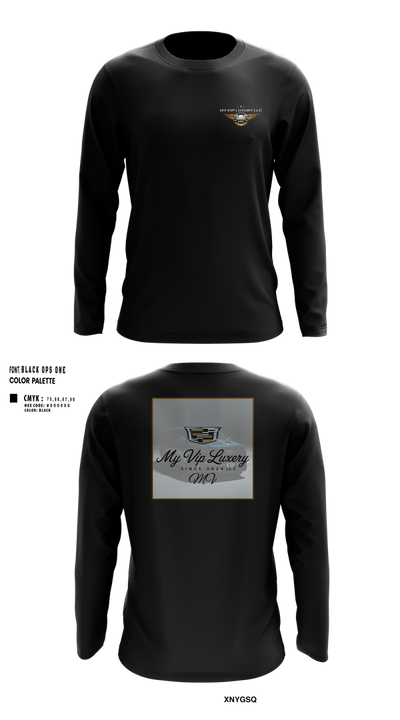 MY VIP LUXURY LLC 66980932 Long Sleeve Performance Shirt 100