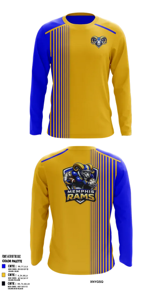 Long Sleeve Performance Shirt, Memphis Rams, , Teamtime, Team time, sublimation, custom sports apparel, team uniforms, spirit wear, spiritwear, sports uniforms, custom shirts, team store, custom team store, fundraiser sports, apparel fundraiser