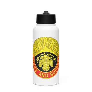 389th CSSB 42999540 Stainless Steel Water Bottle with a Straw Lid