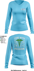 Minn Care Home Health 51014778 Women's Long Sleeve V-neck Shirt - 1