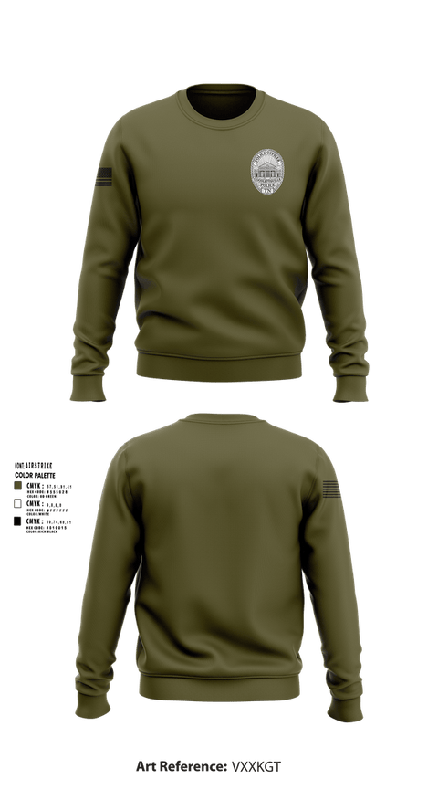 Crew Neck Sweatshirt, POLICE, Police, Teamtime, Team time, sublimation, custom sports apparel, team uniforms, spirit wear, spiritwear, sports uniforms, custom shirts, team store, custom team store, fundraiser sports, apparel fundraiser
